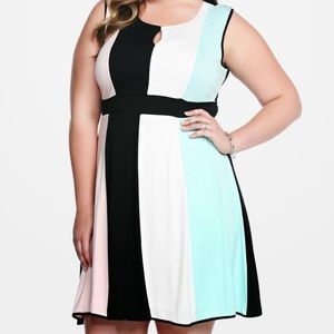 Torrid rare color block dress 4x
